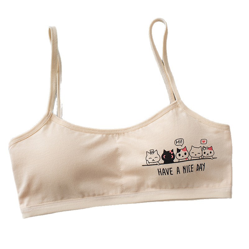 Bra de niñas de algodón de desarrollo ropa interior cabra chaleco de escuela primaria ropa interior de 9 - 14 años de edad niña