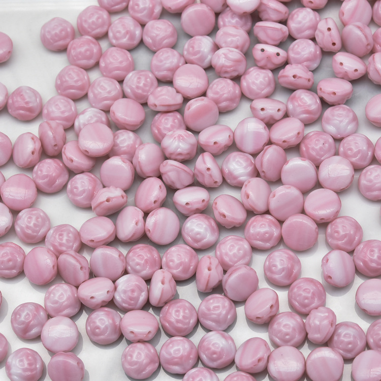 Nuevo checa perlas de vidrio preciosa Bossa Rosa 29 colores 8mm,12mm perlas sueltas 100g paquete