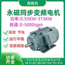 高效15KW三相交流永磁同步电机380V 220V稀土永磁变频电机可调速