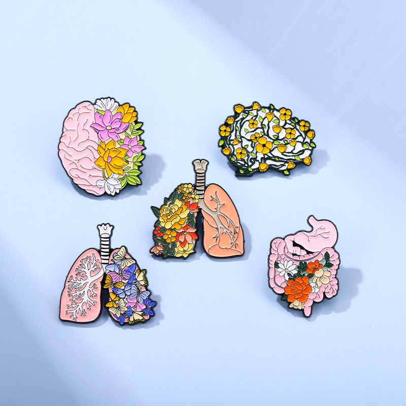 Organ Pattern Fashion Pin Organ Alloy Plating Unisex Brooches