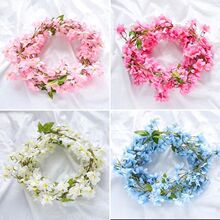 管道遮挡装饰缠绕塑料仿真假花藤条空调下水花藤蔓绿植物婚庆拱门