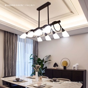 American Restaurant Chandelier Modern Minimalist Dining Room Lamp Nordic Style Home Creative Personality Multi-Head Clothing Store Lamps