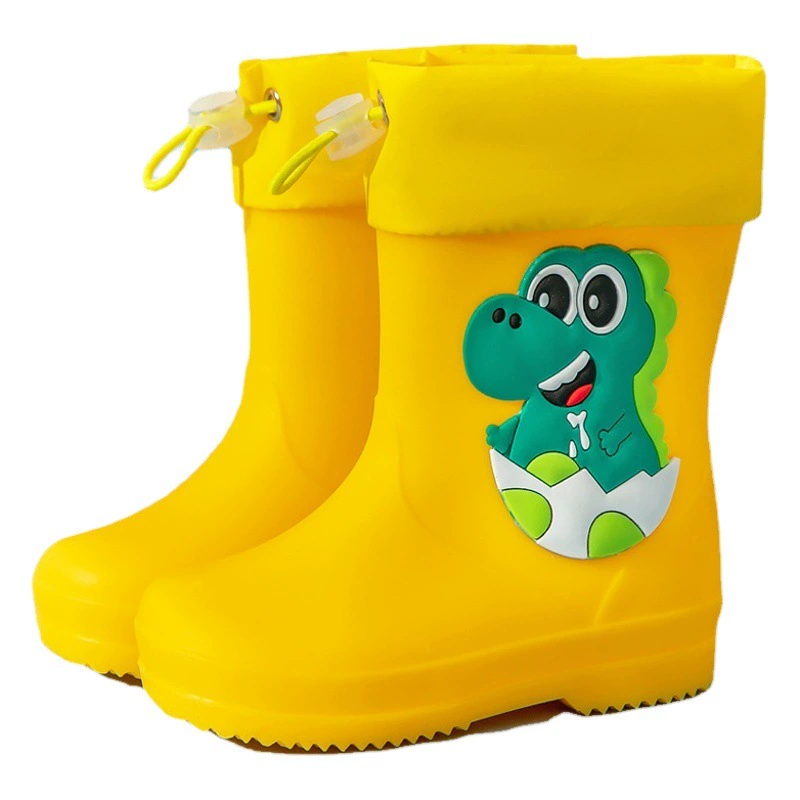 Детские резиновые сапоги для мальчиков и девочек, детские резиновые сапоги, нескользящий пояс, водонепроницаемая детская Водная обувь с мультяшным вырезом для студентов