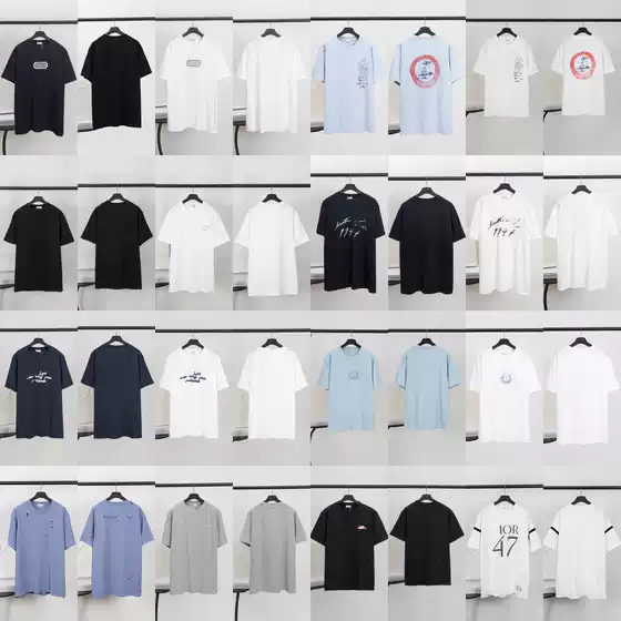 Cross-Border Dijia T-Shirt 2025 Summer New Fashion Brand Logo Embroider Printing D Family Casual Export Short-Sleeved T-Shirt