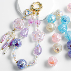 海蒂人魚姬Ins風流星馬貝花紋通孔圓珠串珠散珠橢圓珠DIY飾品珠