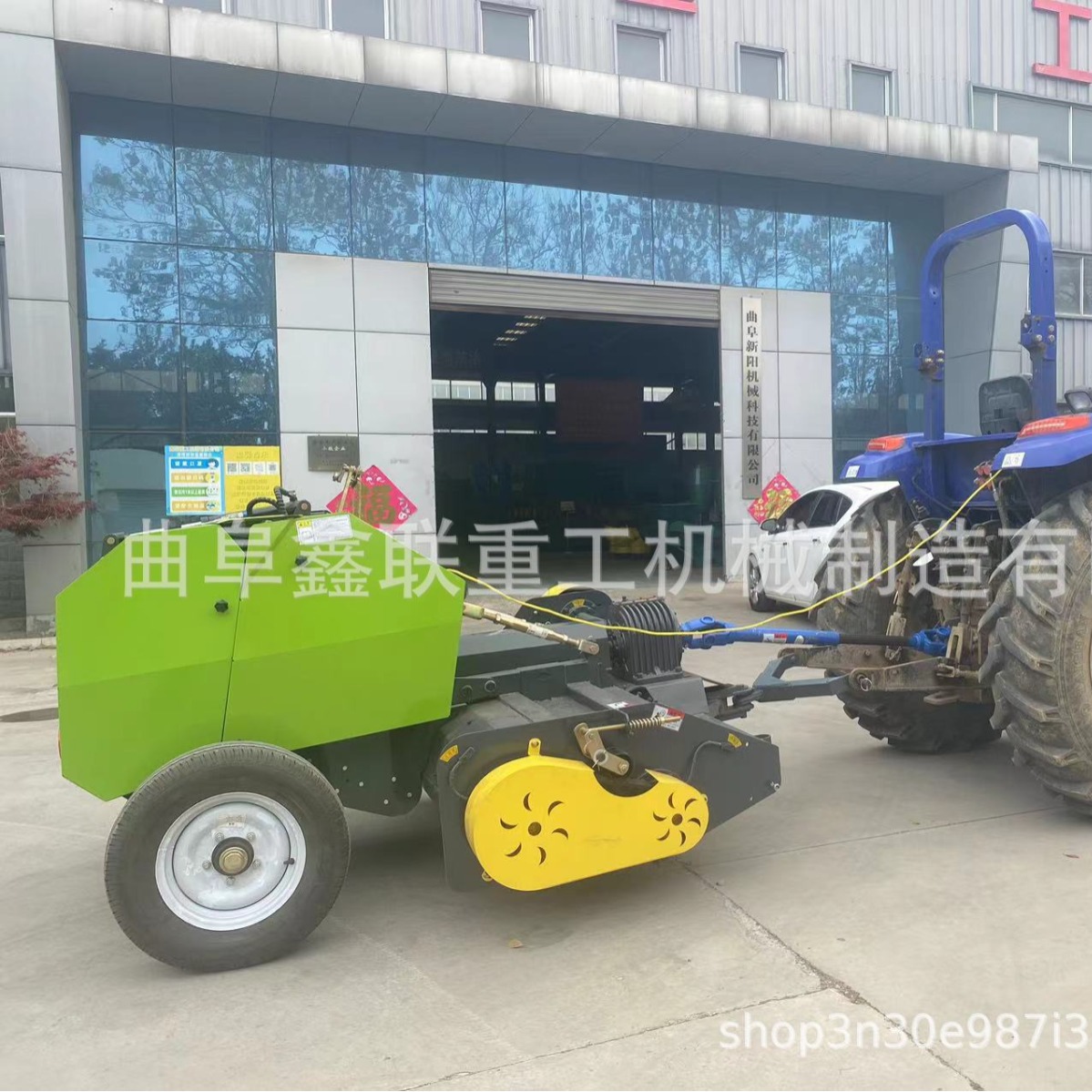 粉碎型圆草捆打捆机 新型全自动玉米秸秆粉碎打捆机 货发全国