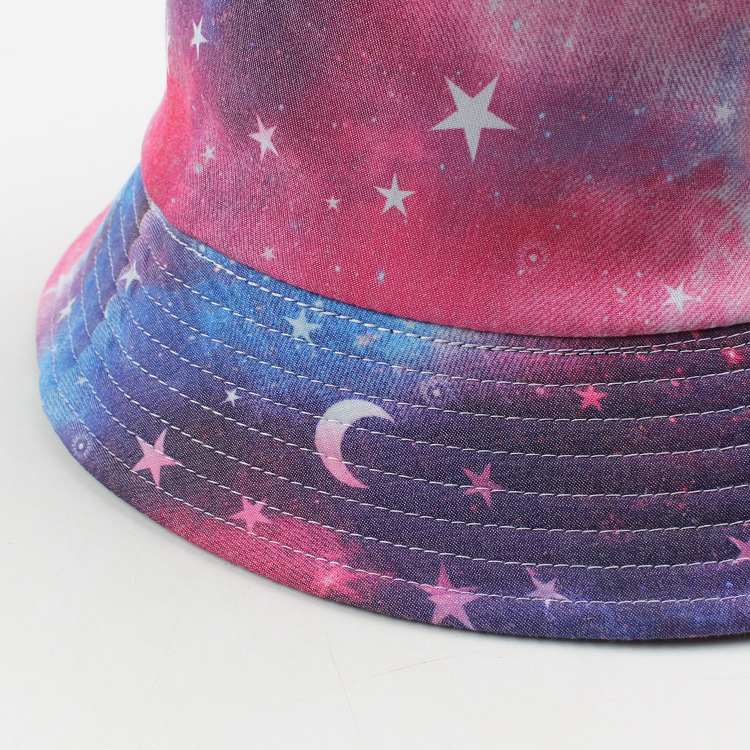 Double-sided Short Brim Fashion Starry Fisherman Hat display picture 2