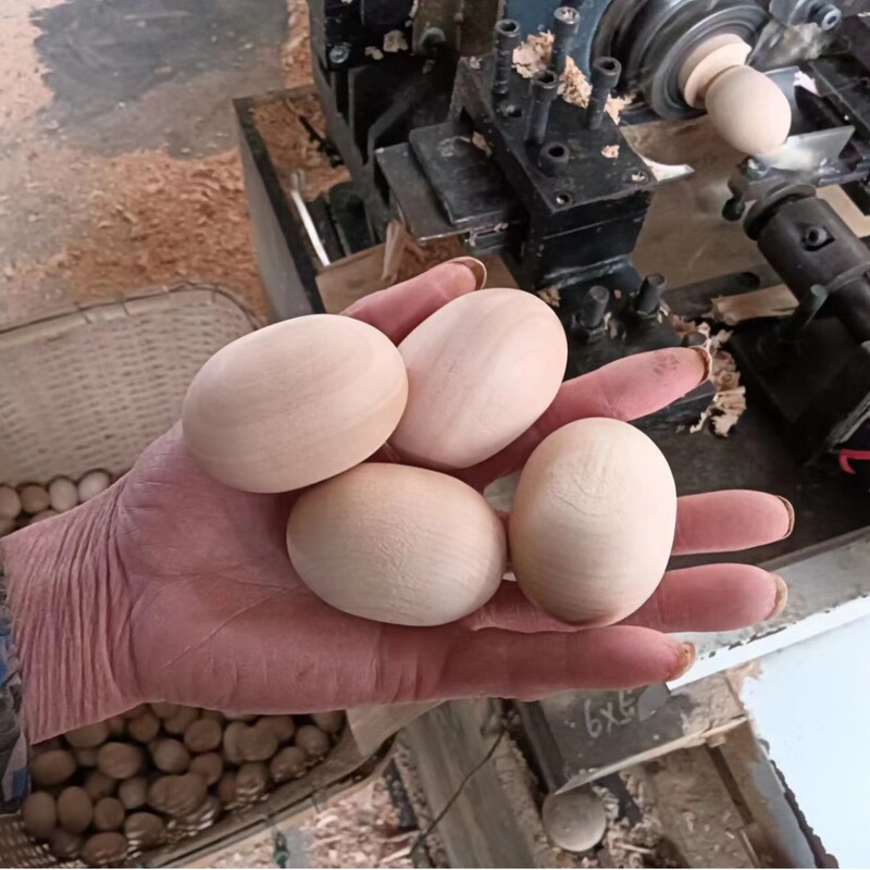 Wooden simulation egg wooden raw wood color clear water egg diy graffiti Easter wooden egg hand painted egg