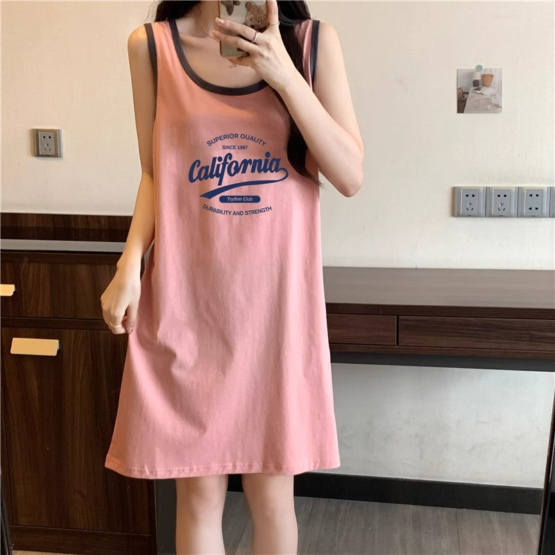 1233 # 핑크색 편지 선드레스
