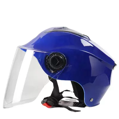 Electric Vehicles, Adult Unisex Four-Season Motorcycle Safety Supplies - blue-transparent-lenses