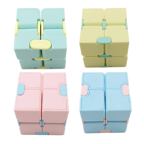Cross-border bestseller infinite magic cube macaron pocket flip square 2-layer magic cube creative stress relief intelligence toy