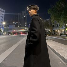 大衣男中长款秋冬加厚宽松过膝男士风衣韩版毛呢西装感2025新