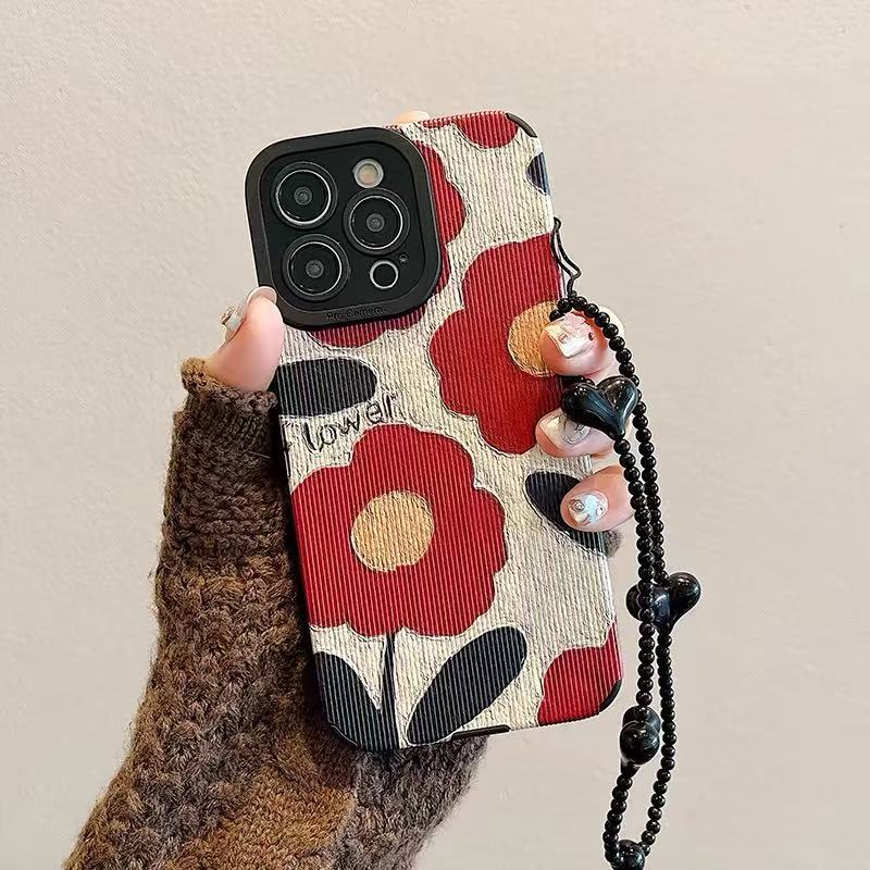 Advanced sense retro cártamo para cadena iphone16ProMax 14 Apple 15 funda para teléfono móvil 13 mujer 16 simple