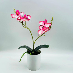 3D printed film of simulated orchid pot plant, two-pronged five-color orchid pot landscape, artificial fake flower pot plant wholesale