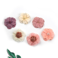 diy儿童发饰材料 韩版网纱流苏芯手工布艺花朵 服装饰品袜子辅料