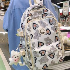 新型リュックサック卸売り韓国系シンプル学生中学生大容量カバンファッション少女可愛いリュックサック