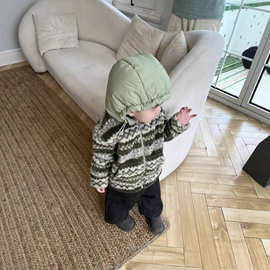 韩版男女童加厚套装2025冬季新款洋气时髦百搭加厚保暖外套套装潮