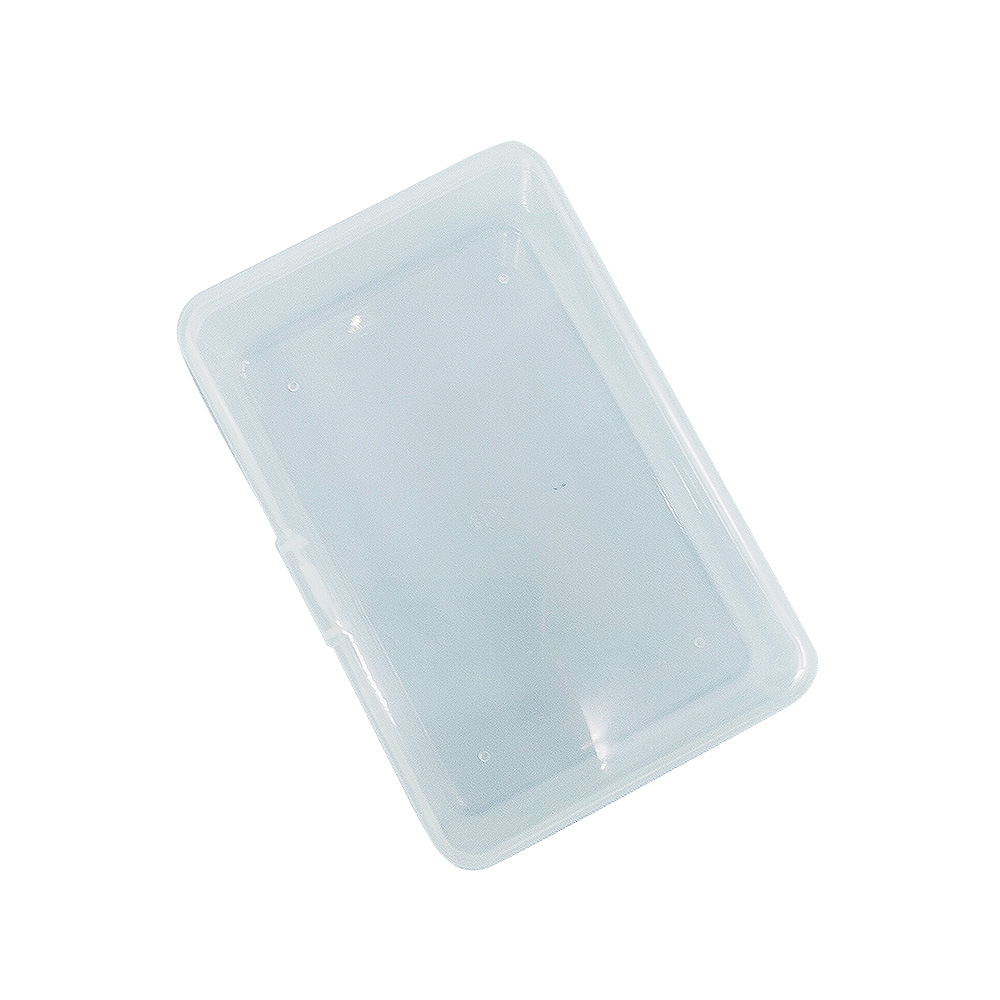Caja de almacenamiento de PP transparente accesorios pequeños caja de plástico titular de la tarjeta caja conjunto de tarjeta de película titular de la tarjeta