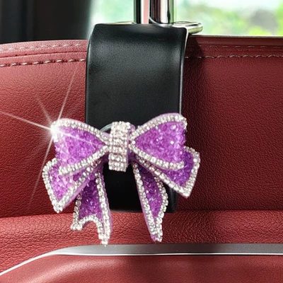 Full Rhinestone Bowknot Car: Other Automotive Interior Supplies - purple