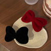 2022 Autumn and winter new pattern Flocking bow Hairpin Mini Clamp Bangs Side Hairpin Flaxen Hair Ponytail clip
