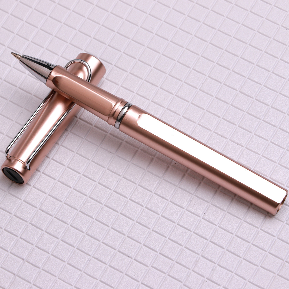 Bolígrafo de gel de alta gama con acabado metálico pintado con spray, ideal para estudiantes, promociones corporativas, personalización empresarial y regalos de oficina.