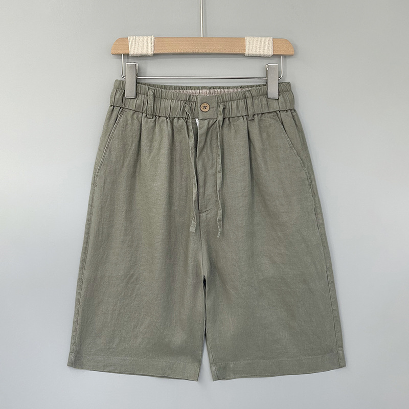 High-End Pure Linen Shorts Men's Summer Thin Workwear Business Casual Five-Point Pants Men's 100% Linen Large Pants High-End Pure Linen Shorts Men's Summer Thin Workwear Business Casual Five-Point Pants Men's 100% Linen Large Pants