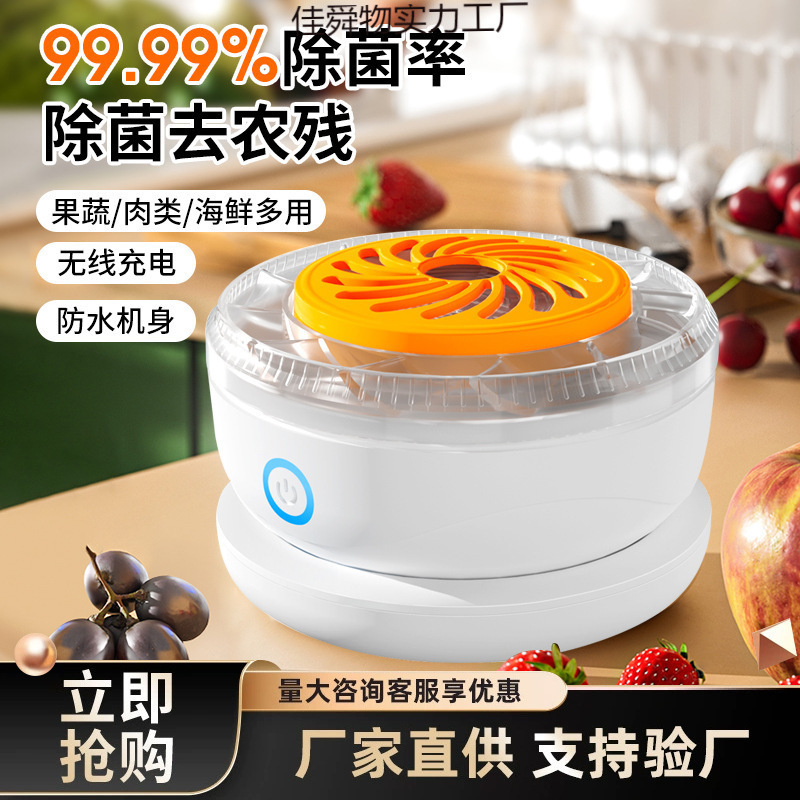 跨境新款果蔬清洗机洗菜机净化器家用食材清洗器水果蔬菜去农残消|undefined