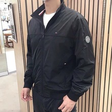 一件代发现货Tommy汤米春季经典百搭男士刺绣别章防水夹克外套