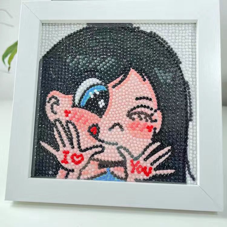 Diamante infantil DIY hecha a mano con material de marco paquete de dibujos animados Sanliou pegatinas de diamante regalo al por mayor pinturas de mampostería