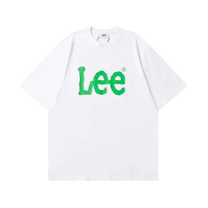 韓国のニッチトレンディブランドLee Wang Yibo Jin Baoluoと同じクラシックロゴルーズラウンドネックピュアコットン半袖Tシャツ女性用|undefined
