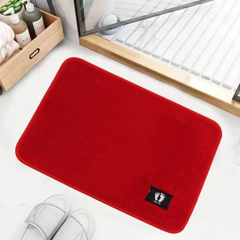 Toalla de suelo antideslizante de lana de coral al por mayor 40*60 casa de familia baño baño alfombra de baño toalla de suelo de comercio exterior absorbente personalizado