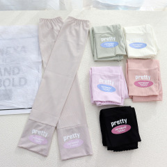 ins夏季冰袖防曬純色袖套pretty薄款手套防紫外線運動護臂男女