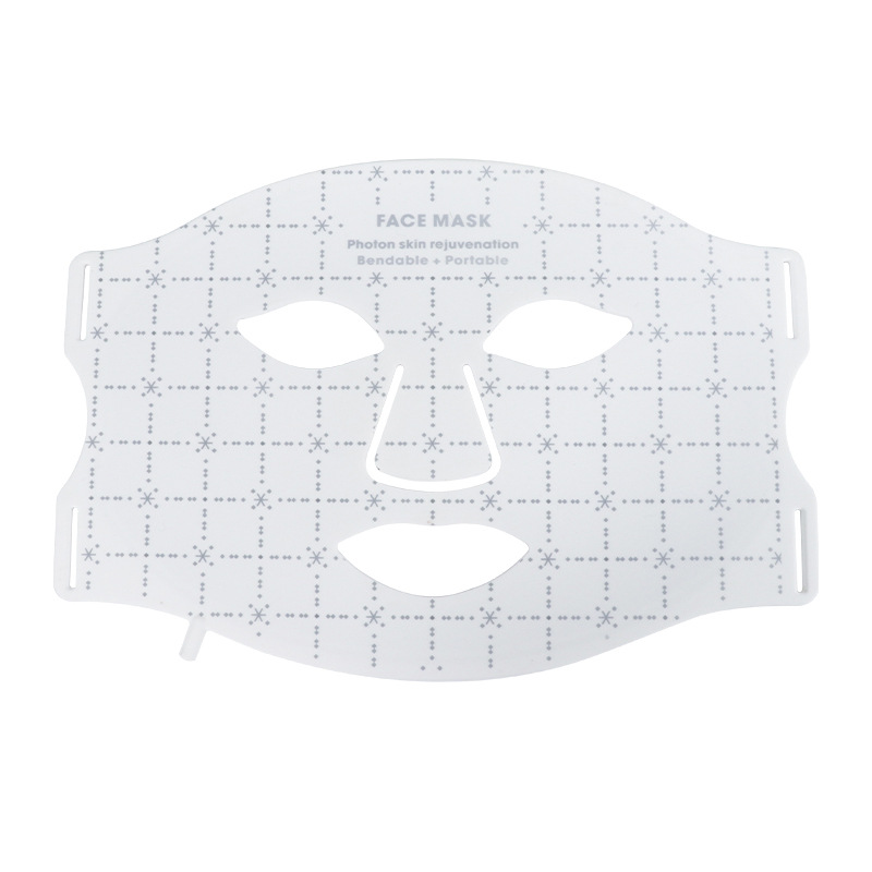 Dispositivo de máscara de fotones con luz roja y azul para rostro y cuello, máscara de belleza LED de silicona para uso doméstico. image 16