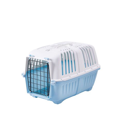 Small Pet Travel Carrier, Portable and Breathable Plastic Pet Carrier for Cats, Detachable Handheld Aviation Pet Bag