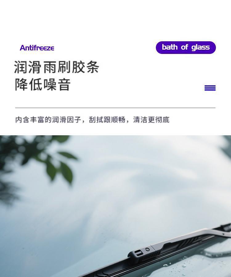 Genuine Glass Cleaner for Removing Oil Film and Stains, Antifreeze for Temperatures Below -40 Degrees, Summer Coating, Winter Wiper Fluid, Large Bottle