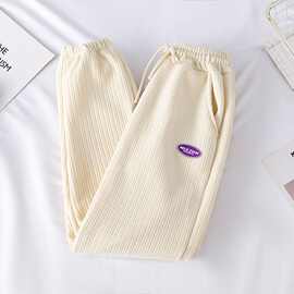 女童裤子春秋款24年新款洋气儿童休闲卫裤中大童束脚裤潮一件代发