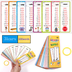 跨境英语自然拼读Phonics 儿童早教教具 便携式记忆闪卡