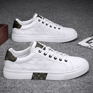 2023 spring new men's shoes board shoes small white shoes casual leather shoes men's shoes wholesale driving board shoes men's trendy shoes