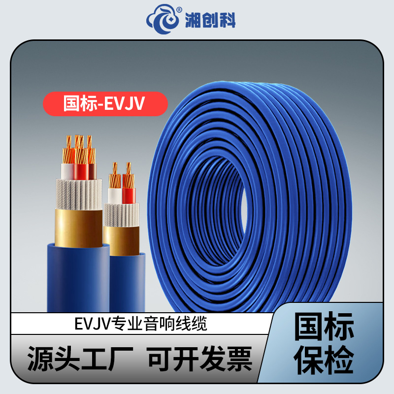 国标室内室外专业屏蔽工程音响线发烧级舞台音箱喇叭线EVJV2芯4芯