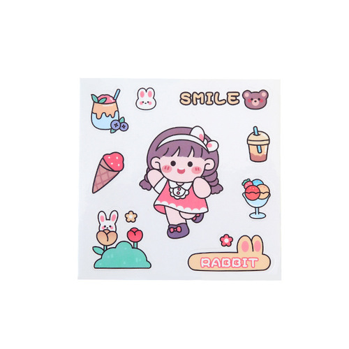 Creative Chi Chi sauce ins cute sticker cartoon thermos cup sticker hand account sticker student water cup transparent pvc sticker