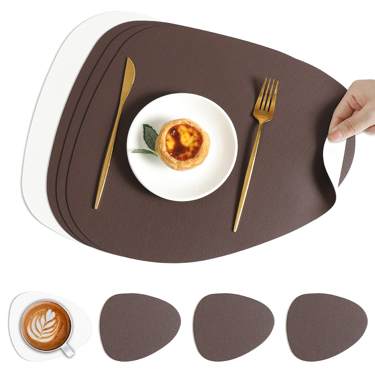 다크 커피 + 아이보리 화이트