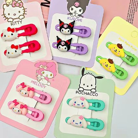 Sweet Cartoon Kuro = Lomi Hair Clip Girly Heart Cute Broken Hair Side Clip Super Fairy Easiest for Match Hair Clip