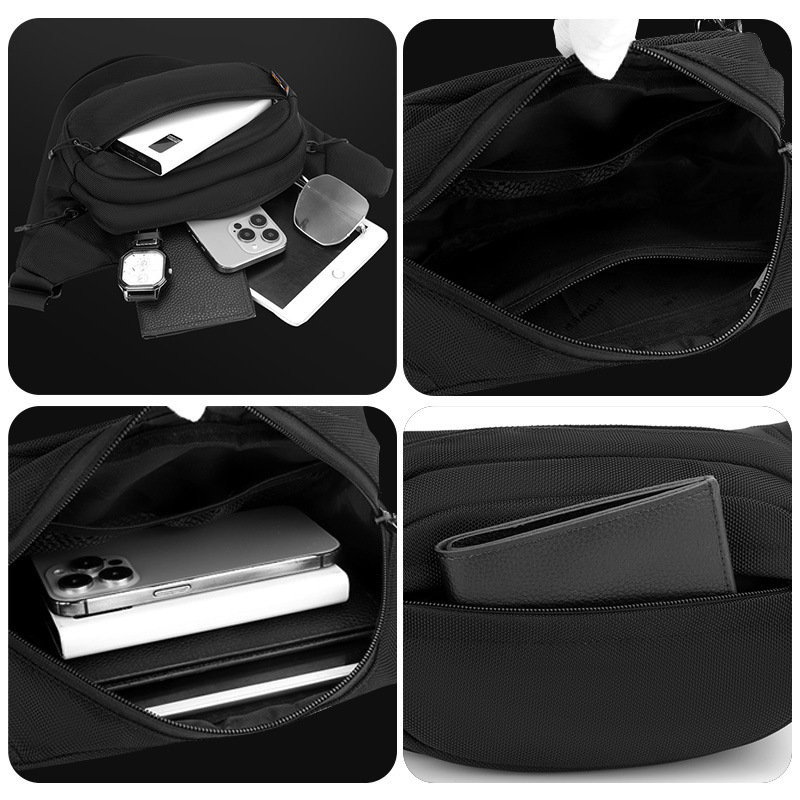 WEPOWER nuevo estilo de hombre moda casual bolso de pecho deportivo al aire libre viaje viaje viaje de bicicleta cinturón