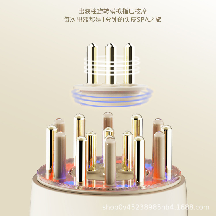 電動頭皮上薬器頭部マッサージ櫛赤ブルーレイ育毛泡ミノ地児自動ガイド櫛|undefined