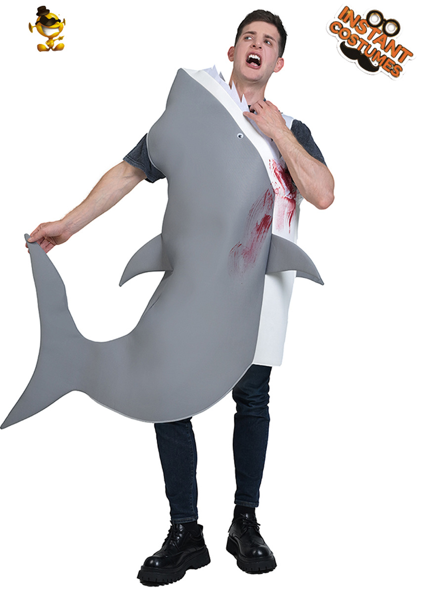 Halloween Adultos Underwater World Shark Performance Disfraces Funny Shark Performance Escenario