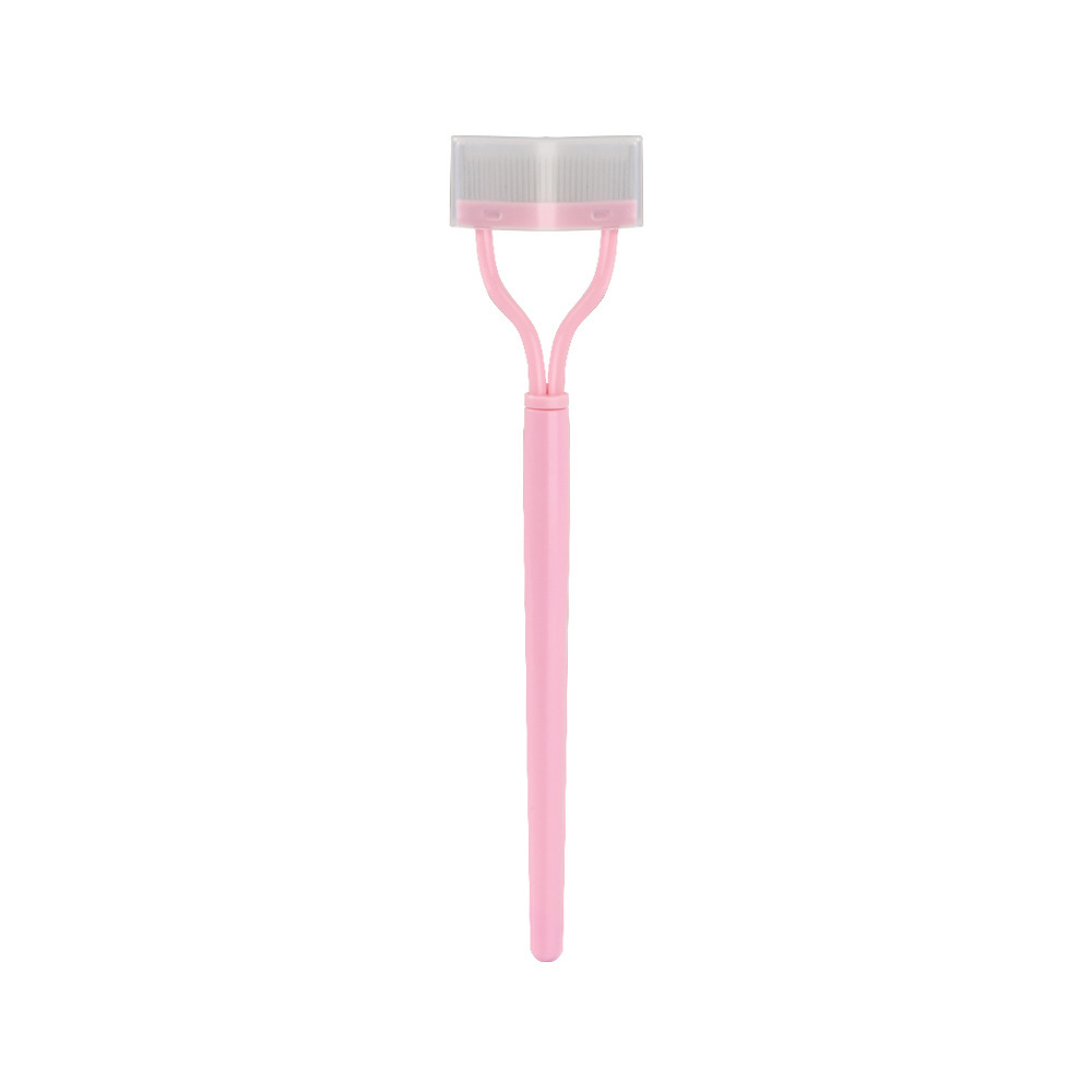 Cepillo de cejas de acero semicarco, cepillo de cejas de acero, cepillo de cejas nivelado, herramienta de belleza de pestañas, asistente de pestañas