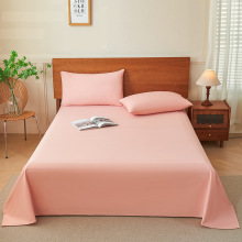 2025新款老粗布床单单件加厚老式被单枕套三件套四季通用格子