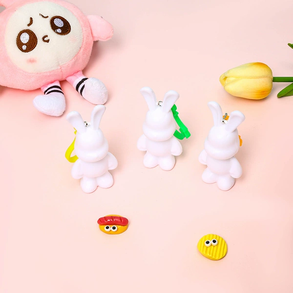 1 8cm long -ear rabbit keychain (enamel gum) (excluding pigment and pen)