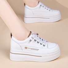 工厂直销小白鞋女2025年秋季新款松糕厚底透气休闲运动内女鞋