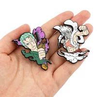 Периферийный металлический значок с персонажем из мультфильма Riman брошь ONE PIECE Луффи аксессуары для сумки из сплава